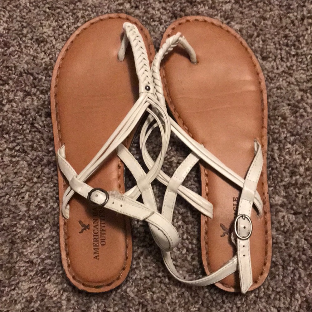 Size 8 White American Eagle Outfitters Sandals